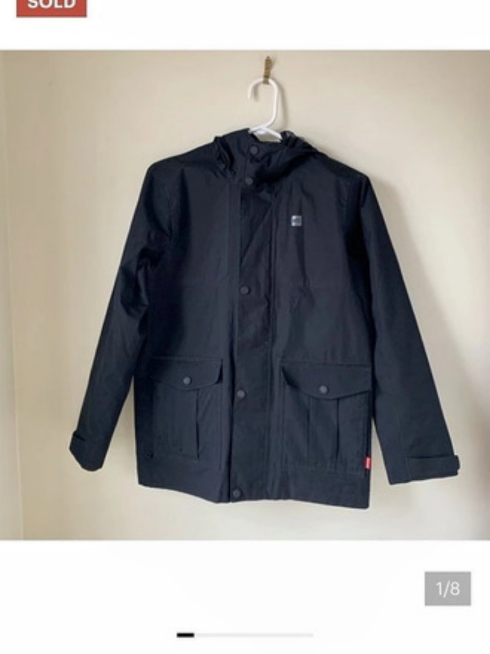 MEC Kids Size 10 Black Camo Rain Jacket